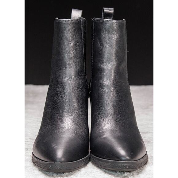 Aerosoles Mylo Black Leather Wedge Ankle Boots Womens Size 11rac - Picture 2 of 16